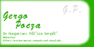 gergo pocza business card